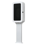 Rock Solid Wall Mounted Charger Cover With Tamper Proof Lock And Integrated Cable Holder For Indoor Outdoor Installations Rugged Steel Box on a white pedestal with clear window.