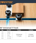 3 Inch T Track Intersection Kit With Predrilled Mounting Holes For Universal T Track System, woodworking setup view