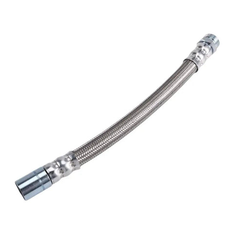 Premium Grade Robust Air Compressor Pressure Hose Replacement Fits Volvo Fh Fm Fmx Trucks 2012 Onward Factory References 21129681 23960136 hassle free swap visible with braided metal design.