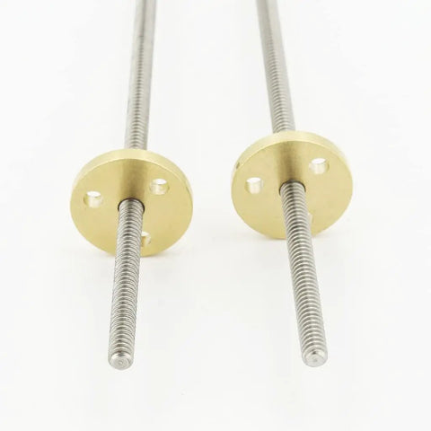 Stainless Steel Trapezoidal Lead Screw 300mm With Brass Nut Pitch 1mm Lead 1mm or 2mm For DIY Home Improvement Linear Guides High Precision Easy Install, stainless lead screws with brass nuts