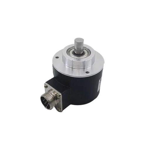 Rugged 58mm Optical Incremental Encoder With 5 Vdc Line Driver And 1000 Ppr, IP65 Waterproof, Stainless Steel Shaft, Mechanical Rotary Encoder For Industrial Control Systems And Tough Environments, side view