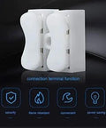 Push Quick Wire Connector Kit 55 Piece Boxed Set With Spring Type Cable Connectors White Terminal Block front view