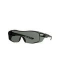 Clip On Safety Glasses With Gray Lenses Uv Blocker Anti Scratch Prescription Guard Lightweight Ansi Z87 Rated Eye Cover side view