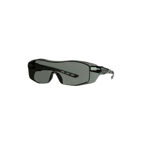 Clip On Safety Glasses With Gray Lenses Uv Blocker Anti Scratch Prescription Guard Lightweight Ansi Z87 Rated Eye Cover side view