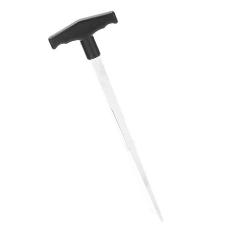 Windshield Removal Tool With Ergonomic T Shaped Wire Feeder for quick glass disassembly and auto windshield repair, front view.