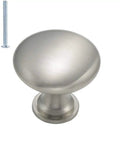 20 Pack Brushed Nickel Cabinet Knobs For Kitchen And Drawer, Satin Round Knobs, 1-1/8 Inch Diameter, zinc alloy with screws