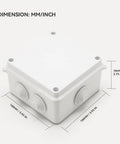 Solid IP65 Waterproof Electrical Junction Box Crafted From Hella Durable ABS Plastic For Outdoor Projects And DIY Electronics Boxes Designed To Deliver Sweet Protection Against Dust And Moisture In Style. Dimensions shown.