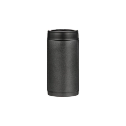 16 Oz Pounder Stainless Steel Vacuum Insulated Can Cooler For Tallboy Beer And Energy Drinks, Charcoal Finish, 16 Oz Capacity
