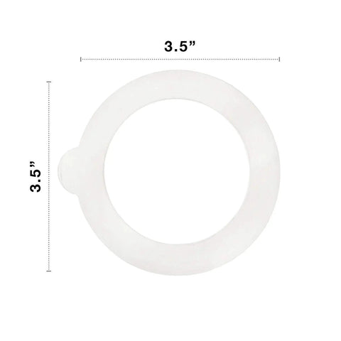 Replacement Rubber Gaskets For Fido Jars 3.5 Inch Pack Of 6, Food Grade, Snug Seal For 11.75 Oz To 169 Oz Jars, Easy Hand Wash, Durable And Flexible Fit For Canning And Storage. 3.5 inch white rubber gasket