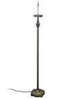 Dope Antique Bronze Floor Lamp Base For Tiffany Style 16 To 24 Inch Stained Glass Shade, 64 Inch Tall Resin Base