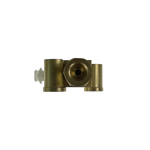 POWERWORKS PV4 brake proportioning/combination valve for disc/disc brake system, brass finish, front view