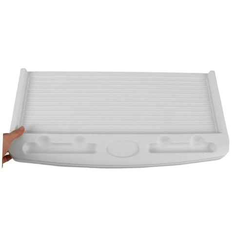 Pull Out Keyboard Tray Under Desk Smooth Glide Setup For Home Office Ergonomic Abs Platform that holds heavy typing loads, shown from above.
