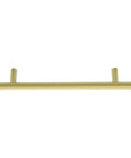 Gold Champagne Euro Bar Cabinet Handles 7 And 3 Eighths Inch Long 5 Inch Hole Center One Half Inch Diameter product image.