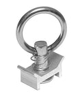 Single Point Flying Stud for R1436 Anchor Plate, durable metal rigging hardware, showing side view with hook and base.