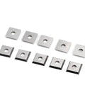 12mm Square Carbide Inserts 4 Edges 35 Degree Cutting Angle For CNC Spoilboard Surfacing Router Bits Tungsten Carbide Replacement Cutter For Wood Turning Tools 12x12x1.5mm Pack Of 10