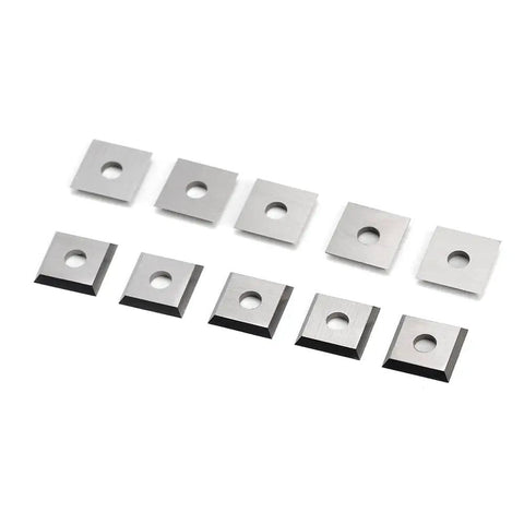 12mm Square Carbide Inserts 4 Edges 35 Degree Cutting Angle For CNC Spoilboard Surfacing Router Bits Tungsten Carbide Replacement Cutter For Wood Turning Tools 12x12x1.5mm Pack Of 10