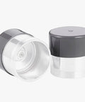 1.98 Inch Grey Rubber Trailer Wheel Hub Dust Caps 4 Pack Replacement Bearing Protectors showing one cap open and another closed