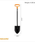 Heavy Duty D Handle Digging Shovel For Garden And Yard Work 46 Inch Straight D Handle Ergonomic Two Handed Control Black Orange