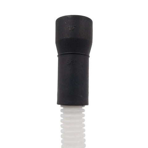 Dishwasher Drain Hose Extension 12 Feet Flexible Five Eighth Inch Or Seven Eighth Inch Outlets Replacement For Model Specific Dishwashers No Hassle Install Long Reach Durable, close-up of black outlet connector
