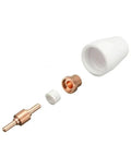 Solid Pack Of 50 Pieces Plasma Cutter Consumable Electrodes Tips And Nozzles Fits Cut40 Cut50 Lgk40, ceramic and copper components.