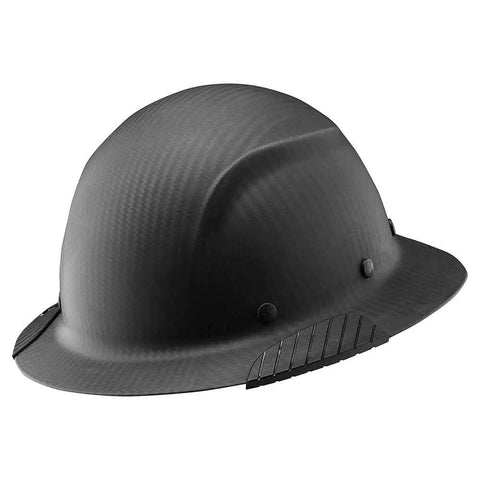 Dax Fifty 50 Carbon Fiber Full Brim Hard Hat with Dual Tone Shell for Premium Protection 6 Point Suspension Matte Black Safety Gear