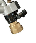 Top Pick Heavy Duty One Point Five Inch Impact Sprinkler For Backyard And Farm Irrigation Featuring 360 Degree Adjustable Head close-up of zinc alloy connection