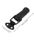 Spring Loaded Toggle Latch Clamp Set For Cabinets And Boxes Medium Size Black Finish 4 Piece Kit With Screws For Windows Cabinets