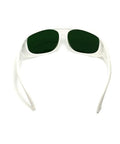 Heavy Duty Laser Safety Glasses, Big Time Telecom And Nd:Yag Diode Eye Protection, 800 To 1700nm Full Range Coverage, OD6 Plus Clear Lens from front view.
