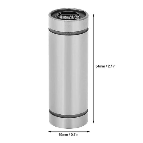 Premium Hardened Steel Linear Bearing For Industrial Automation Featuring Zero Play Nylon Carriers, 19mm x 54mm.