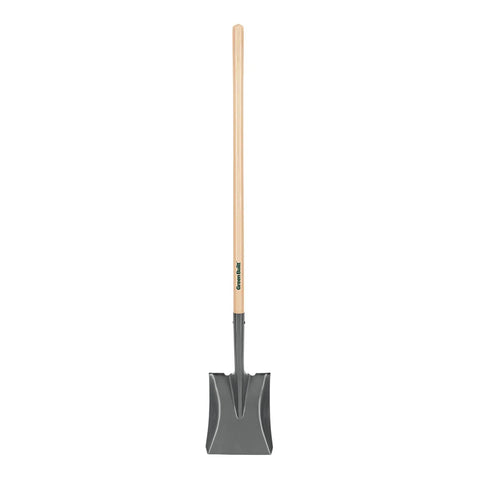 Square Point Shovel With 45 Inch Wood Handle And 9 Inch Cushion Grip Rolled Steel Blade For Easy Scooping And Transfer Of Soil Mulch Gravel And More Heavy Duty Yard Work Tool That Feels Like A Workhorse shown against white background