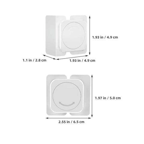 Dimensions of Six Piece Kid Proof Cabinet Locks And Drawer Latches with Easy To Use, Invisible Design for Fridge, Kitchen Cabinets, Bathrooms