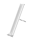 Four Piece Radiator Pipe Covers 15x300mm White Insulated Sleeve For Indoor And Outdoor Water Pipes shown with measurements