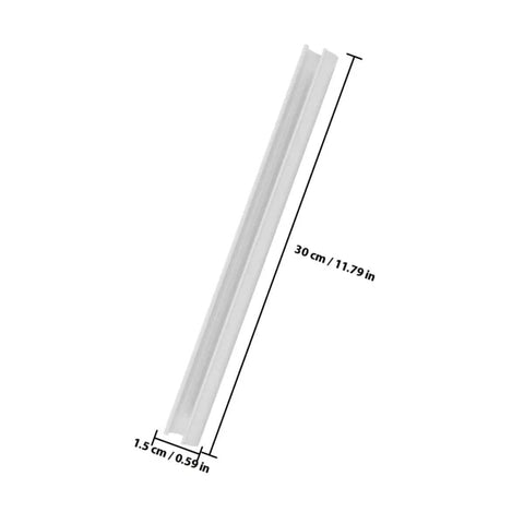 Four Piece Radiator Pipe Covers 15x300mm White Insulated Sleeve For Indoor And Outdoor Water Pipes shown with measurements