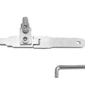 Heavy Duty Stainless Steel Broken Wire Extractor Kit To Yank Out Stripped Screws And Fix Damaged Taps At Home Plumbing Repairs With Adjustable Two Screw Design For Angle Valves Plus Silver Finish For Serious DIY Heroes, 120mm, with hex key