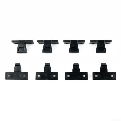 Premium Black Push In Fittings For Kitchen Plinths and Panel Clips built with durable ABS plastic, quick mount clips for cabinetry.