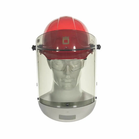 12 Cal Arc Flash Face Shield And Hard Cap Kit For Electricians TCG Series Includes Canadian Hard Cap, front view.