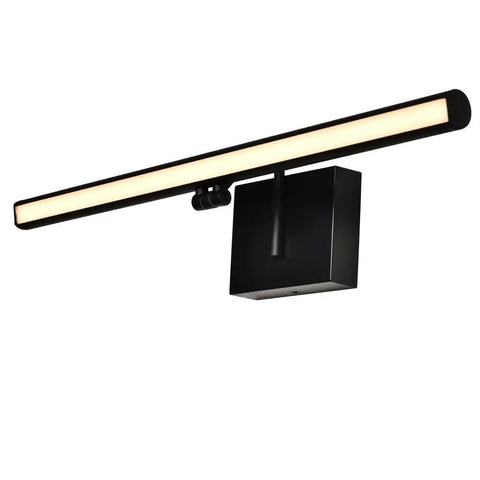 24 Inch Integrated LED Bathroom Wall Light With Slim Profile And Up And Down Adjustable Panel Dimmable ELV ETL Certified Black Vanity Fixture