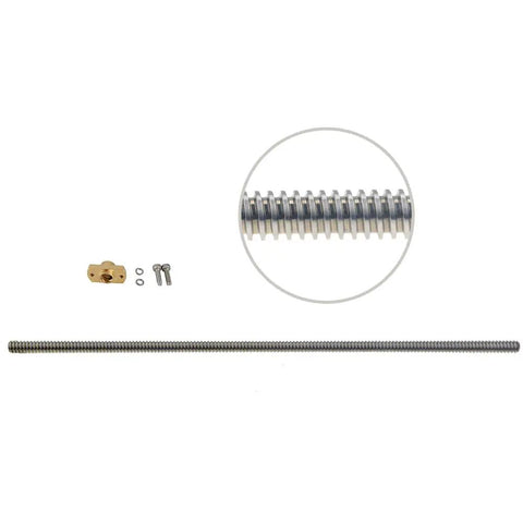 T8 Z Axis Lead Screw 515mm Steel Threaded Rod With Brass Nut For CR 10 3D Printer Replacement, High Precision Upgrade