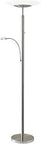 Stellar LED Combo Torchiere Floor Lamp With 72 Inch Tall Up Light And Adjustable Reading Light 2500 Lumen Brightness Dimmable Rotary