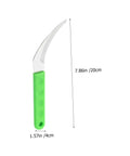 Stainless Steel Weeding Sickle Set, Durable Pro Grade All Purpose Backyard Garden Tool For Grass Cutting, shown with dimensions.