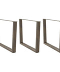 Adjustable Dining Table Legs Set 3 Piece V Shaped Steel Base With Powder Coat Built To Last For Modern Home Decor 100 Cm Wide By 73.3 Cm High Sturdy Metal Legs