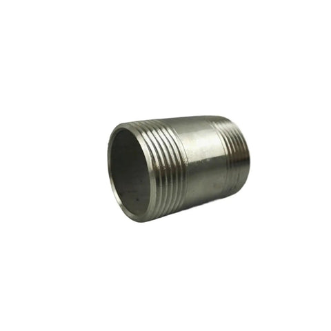 Stainless Steel Male Round Nipple Connector, Heavy Duty BSPT to NPT, 1/8 to 2 Inch Pipe Fitting for Water and Gas, Works With 201 304 316