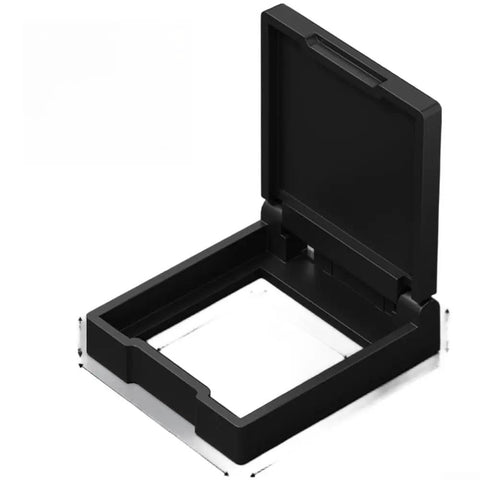 Black cover from Three Pack Appliance Button Covers With Safe Flip Lid, Safety Switch Protectors For Washing Machines, Computers, Elevators And More