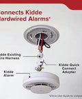 Quick Connect Adapter For Hardwired Smoke And CO Detectors Zero Headache Retrofit Upgrade Kit showing connection to Kidde alarms.