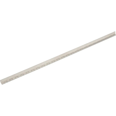 Top Shelf Aluminum Continuous Hinge 36 Inch Long Universal Fit For Custom Fabrication Doors Panels And Secure Enclosure Closures, smooth aluminum strip for doors.