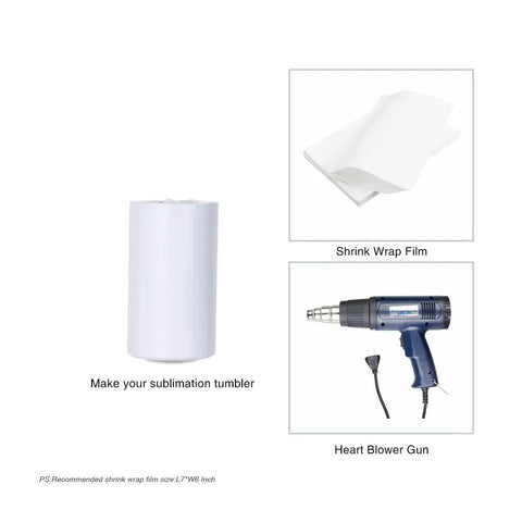4 Pack 12 Oz Sublimation Can Insulators White Stainless Steel Beer Can Coolers for Tumbler Press with shrink wrap and blower gun