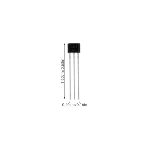Hall Effect Sensor Top Notch For Current Measurement In Electronic Devices And Industrial Control Systems 15 Pack, 1.6cm black 3-pin