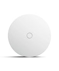 No Sweat Smoke And Carbon Monoxide Alarm Listener with Seamless Smart Home Hookup, round, compact, white design.