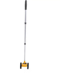Glaeptio Dual 4in Rolling Measuring Wheel Accurate Distance Tool 0 to with long handle and yellow base for measuring distances.