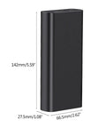 DIY Custom Polymer Battery Charging Case For Two 1260110 Cells Offering Hella Fast 22.5W PD, aluminum power bank dimensions displayed.
